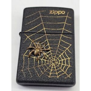 Absolute Rare Zippo spider b-crackle gold 2001 limited edition